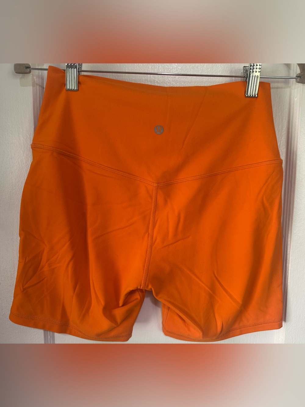lululemon athletica Bright Orange High-Waist Athletic Shorts